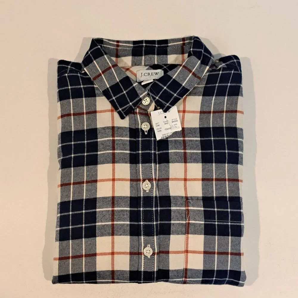 J. Crew Women's Small Soft Washed Flannel Shirt Style #BK533 New With Tag - Picture 6 of 13